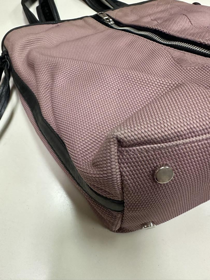 Saint Laurent Hand Bag Tote Purse Nylon Pink Authentic