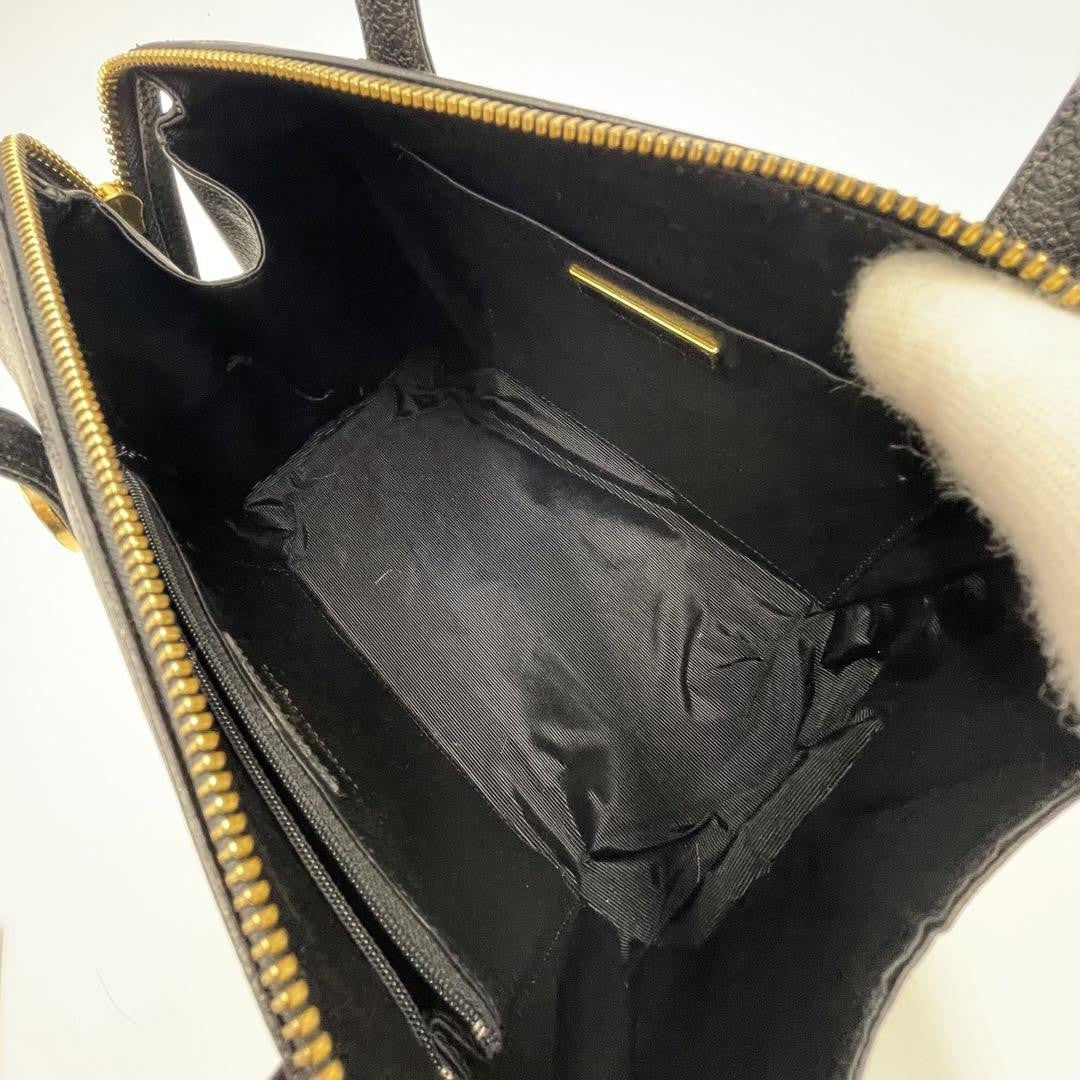 Valentino Garavani Mini Boston Hand Bag Tote Purse 2way Leather Black Authentic