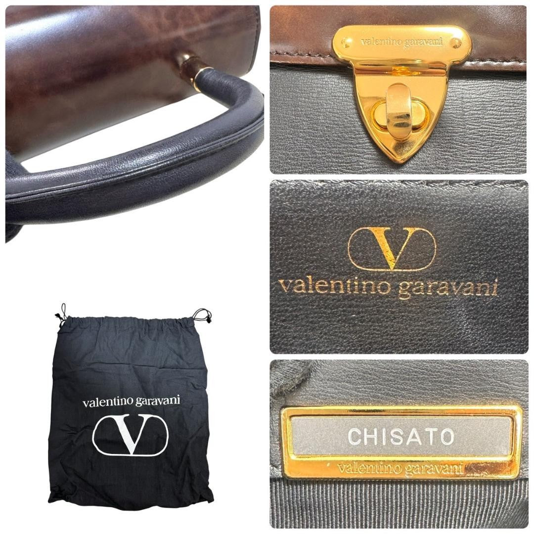 Valentino Garavani Hand Bag Tote Purse Black Authentic