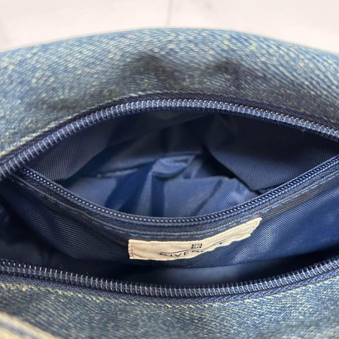 GIVENCHY Hand Bag Tote Purse 4G Denim Blue Authentic