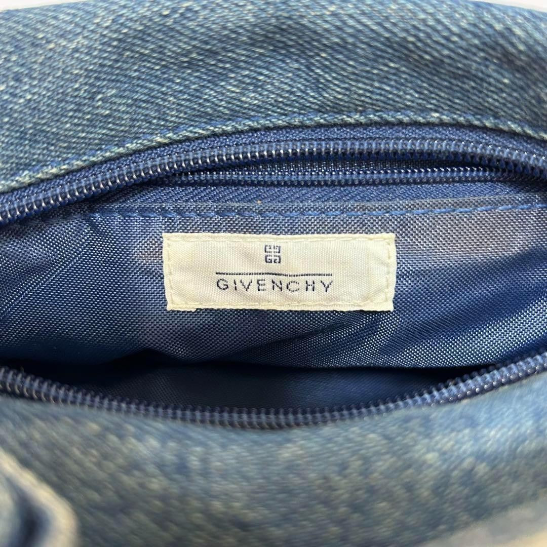 GIVENCHY Hand Bag Tote Purse 4G Denim Blue Authentic
