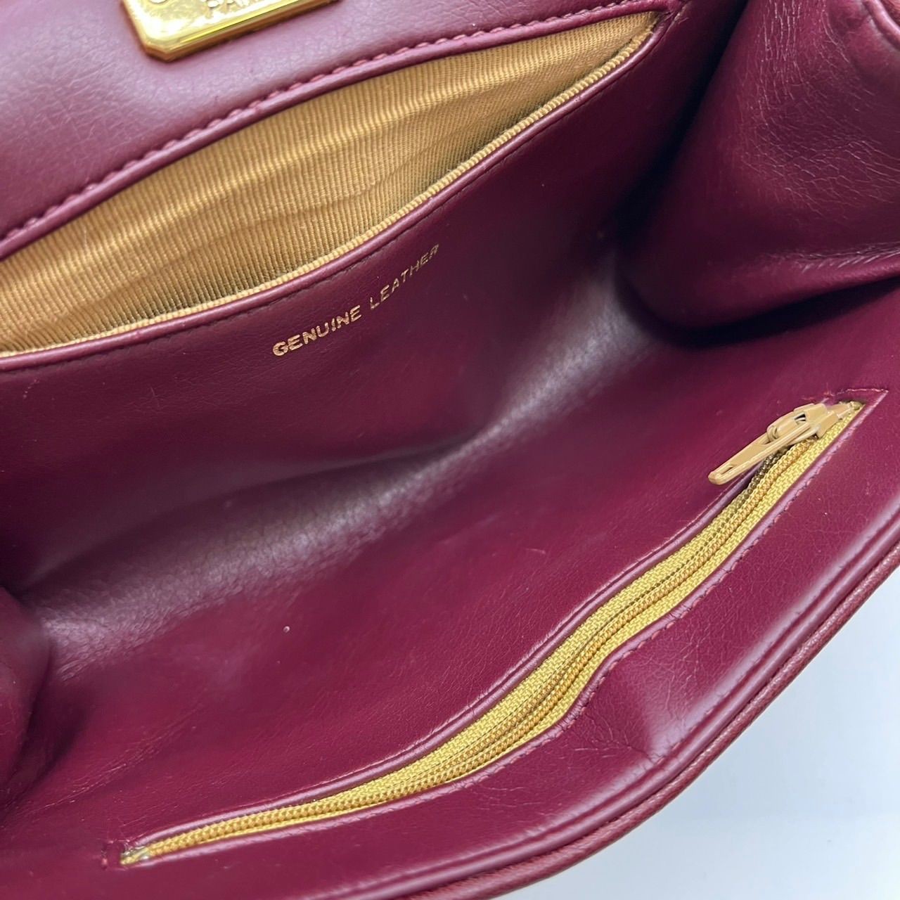 GIVENCHY Clutch Bag Second Bag 4G Leather Bordeaux Authentic