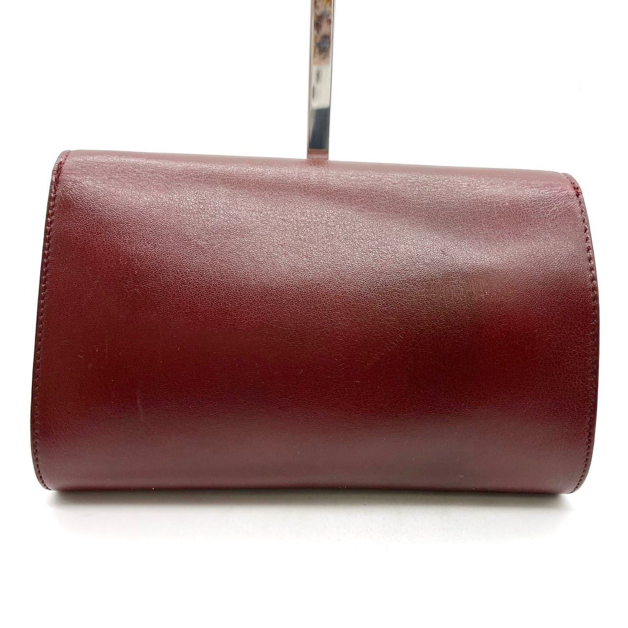 GIVENCHY Clutch Bag Second Bag 4G Leather Bordeaux Authentic