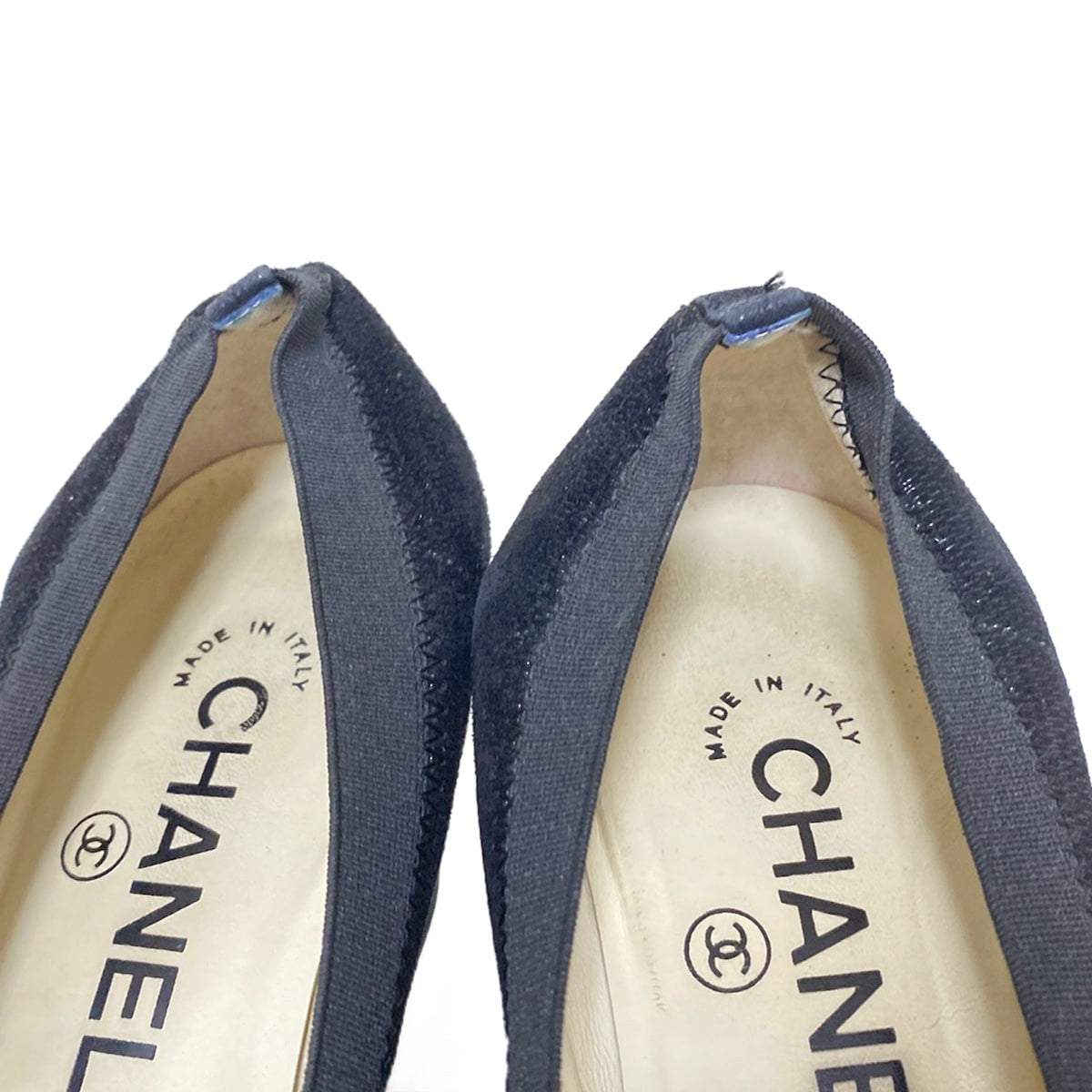 CHANEL Shoes Pumps Heel Cocomark EU 35 US 5 Black Authentic