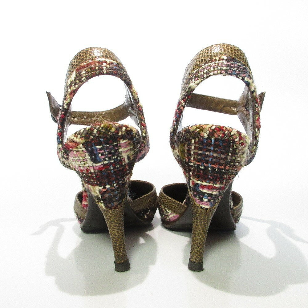 CHANEL Shoes Pumps Heel EU 35.5 US 5.5 Multicolor Authentic