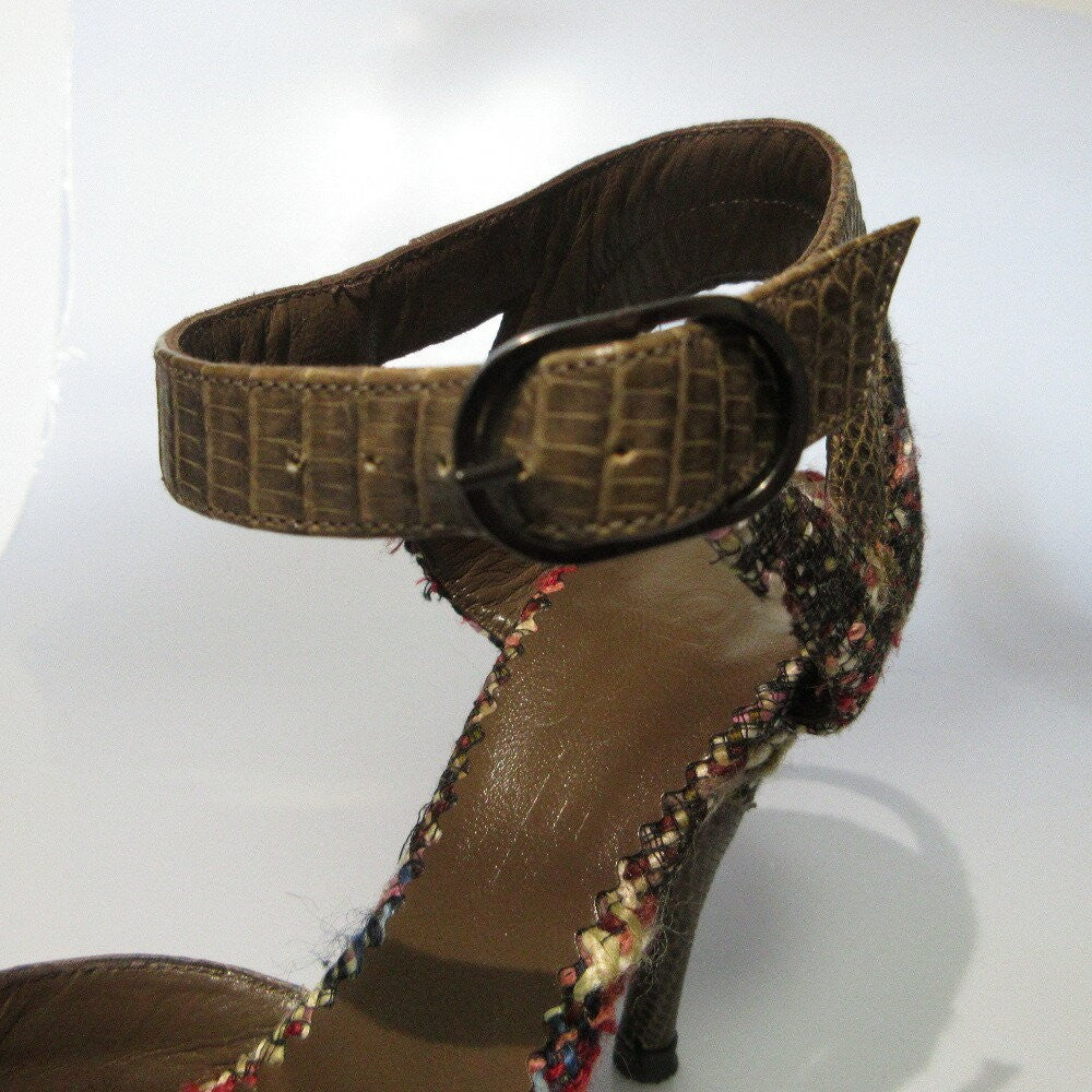 CHANEL Shoes Pumps Heel EU 35.5 US 5.5 Multicolor Authentic