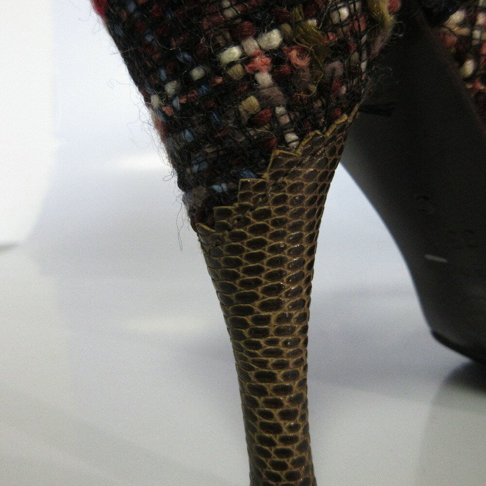 CHANEL Shoes Pumps Heel EU 35.5 US 5.5 Multicolor Authentic