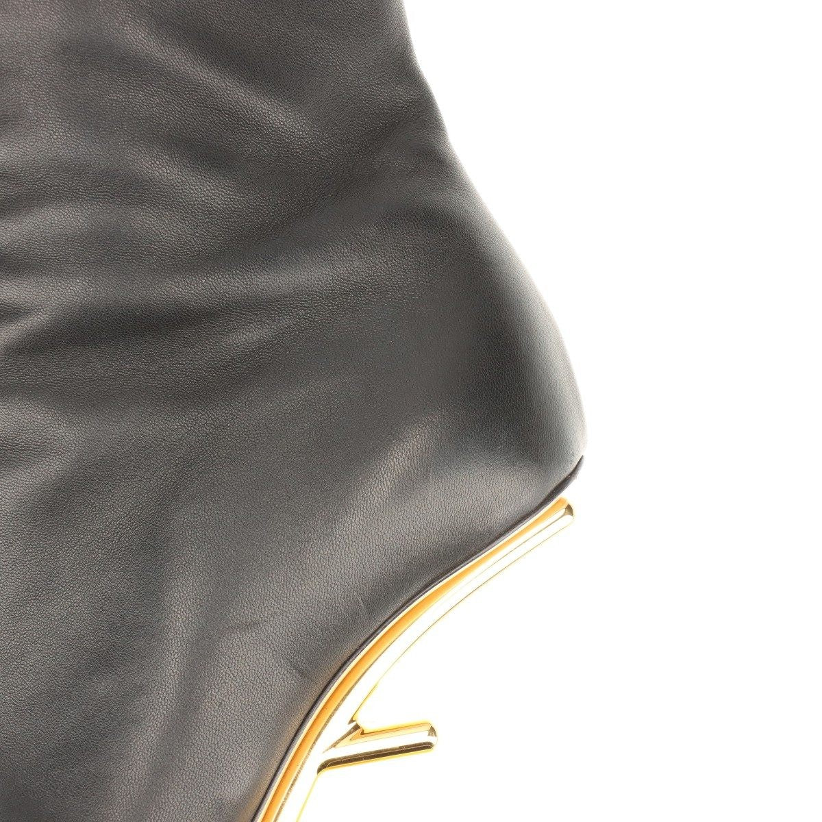 FENDI Short Boots Shoes EU 36 US 6 Leather Black Authentic