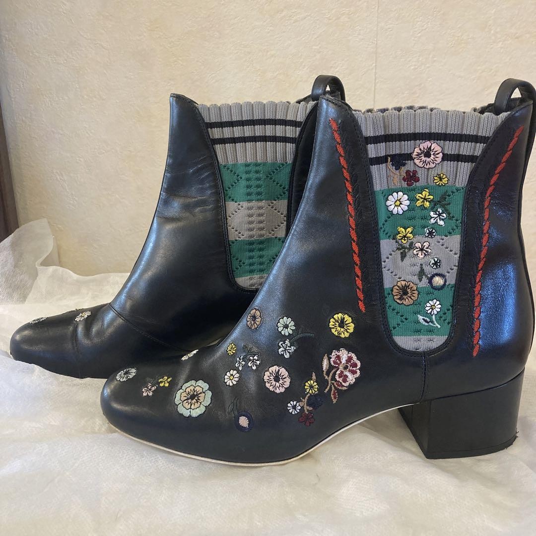 FENDI Short Boots Shoes EU 36 US 6 Black Authentic