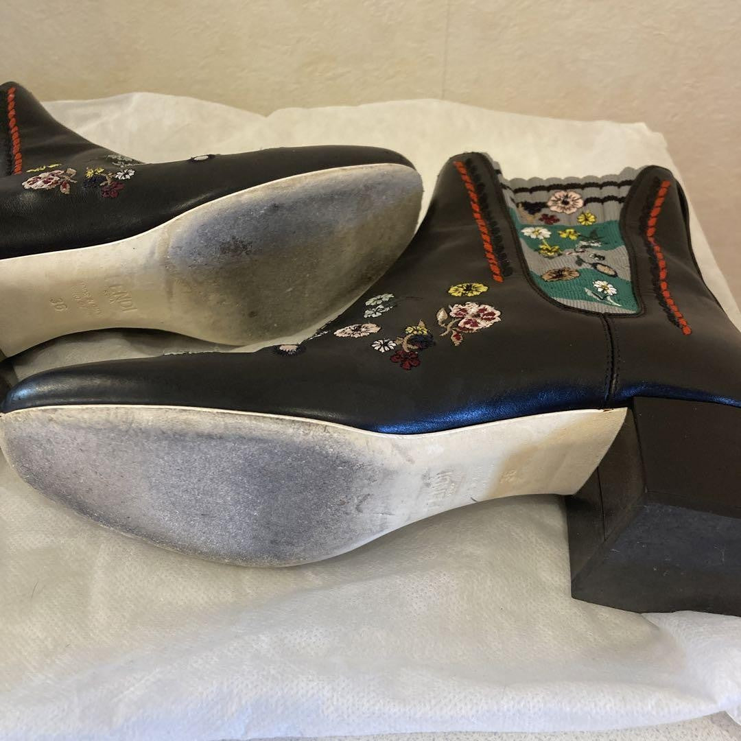 FENDI Short Boots Shoes EU 36 US 6 Black Authentic
