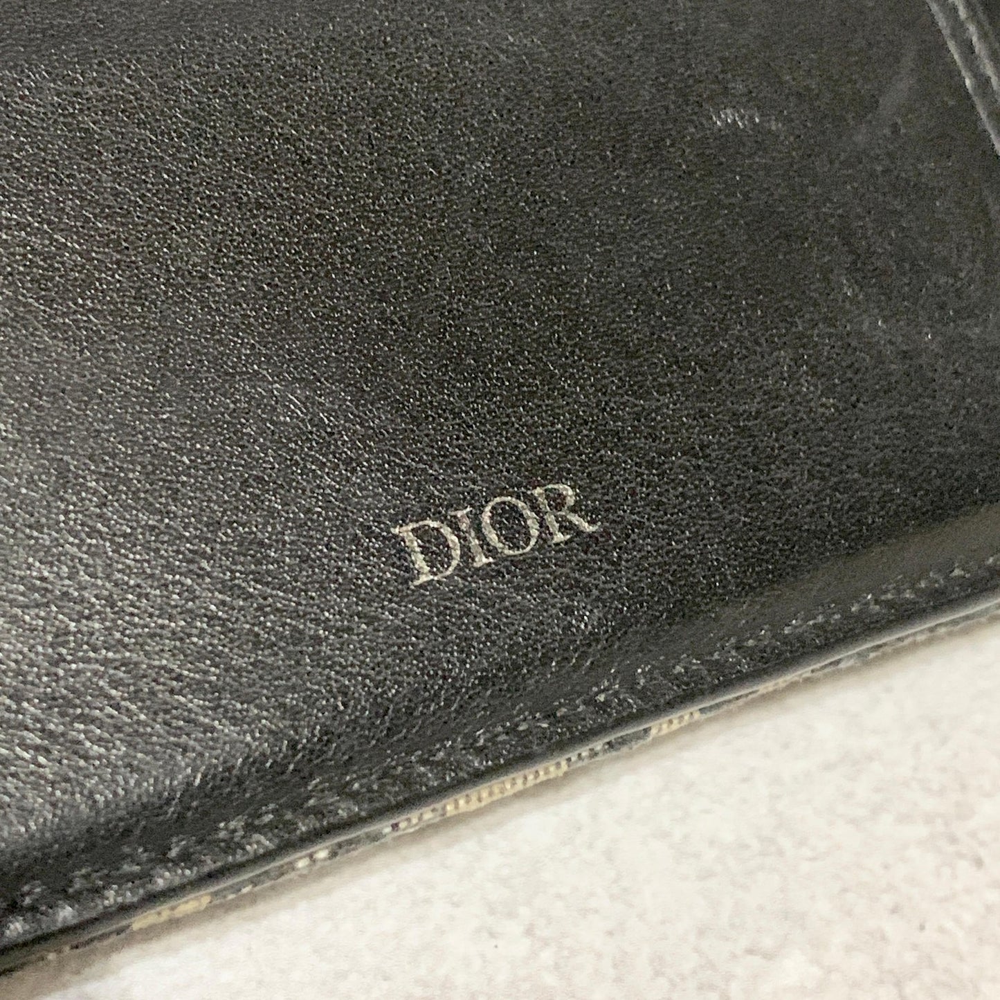 Christian Dior Wallet Oblique Trotter Logo Bi-fold Flap Compact Purse Canvas