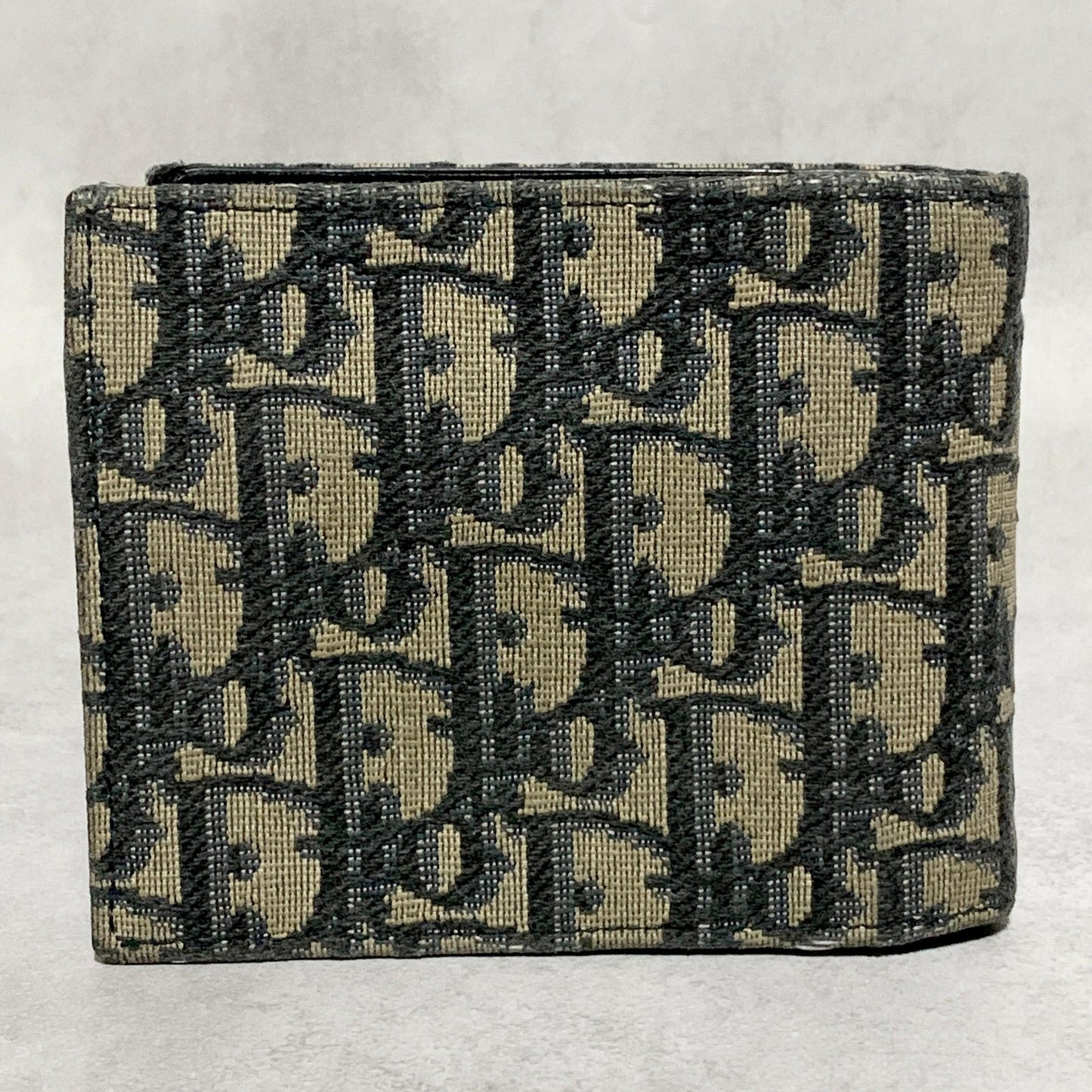 Christian Dior Wallet Oblique Trotter Logo Bi-fold Flap Compact Purse Canvas
