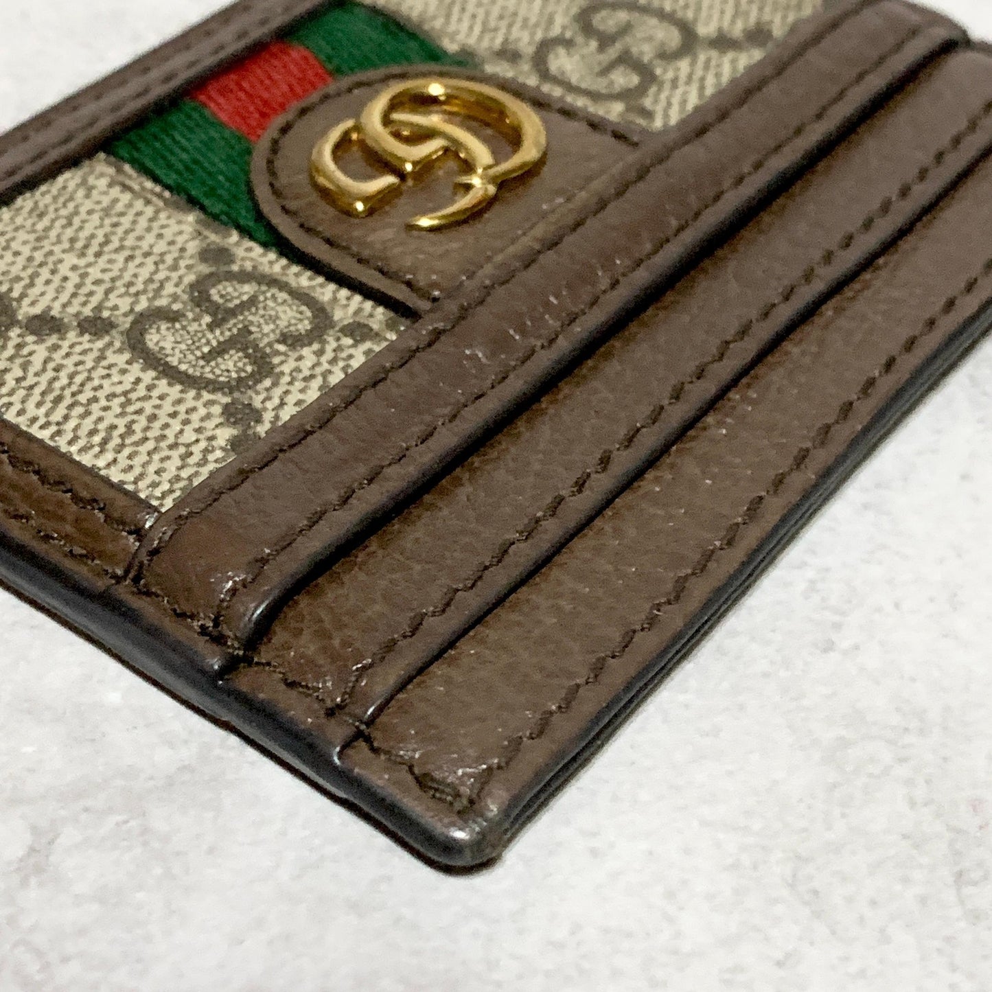 GUCCI Card Holder GG Ophidia Sherry Line Supreme Case Wallet Compact Authentic