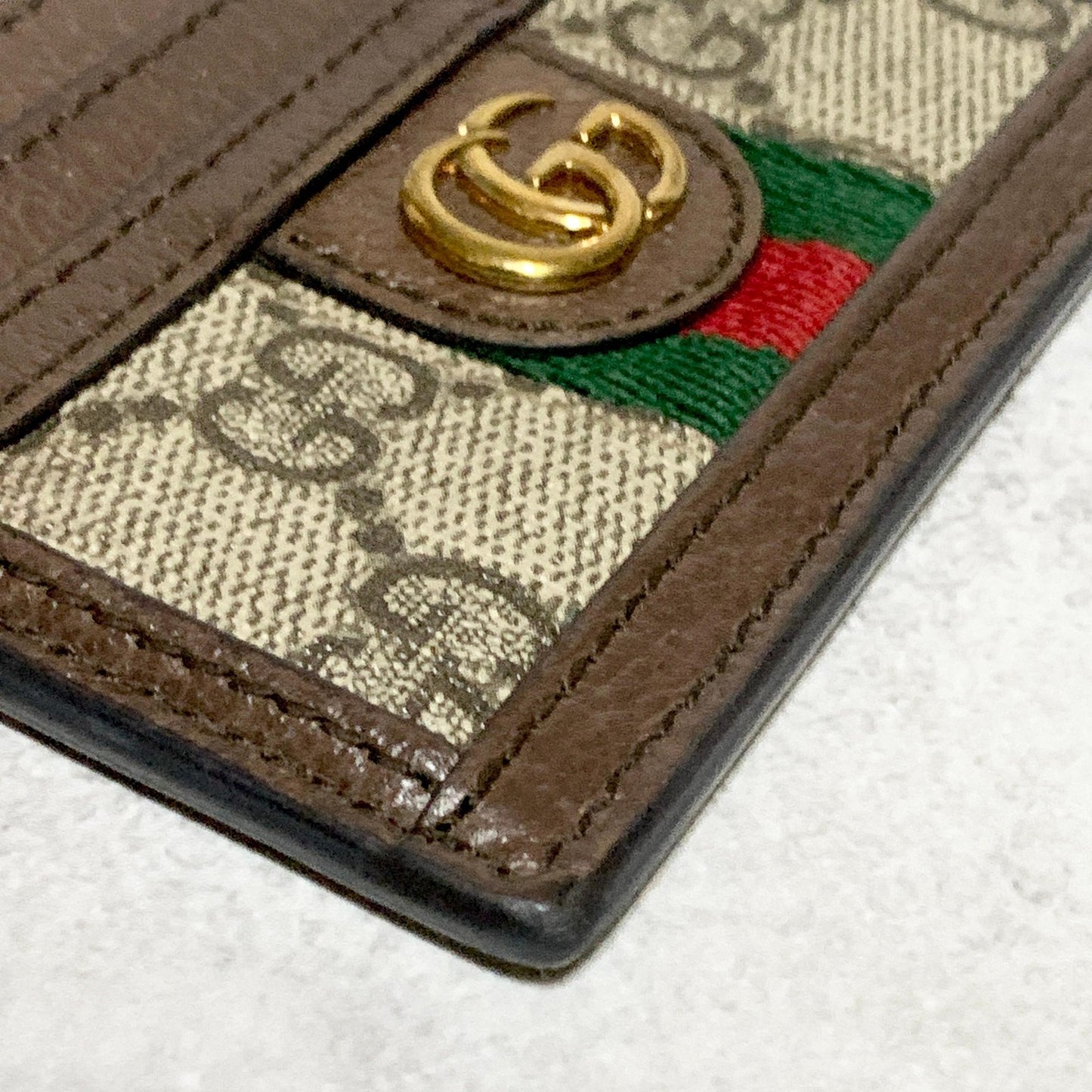 GUCCI Card Holder GG Ophidia Sherry Line Supreme Case Wallet Compact Authentic
