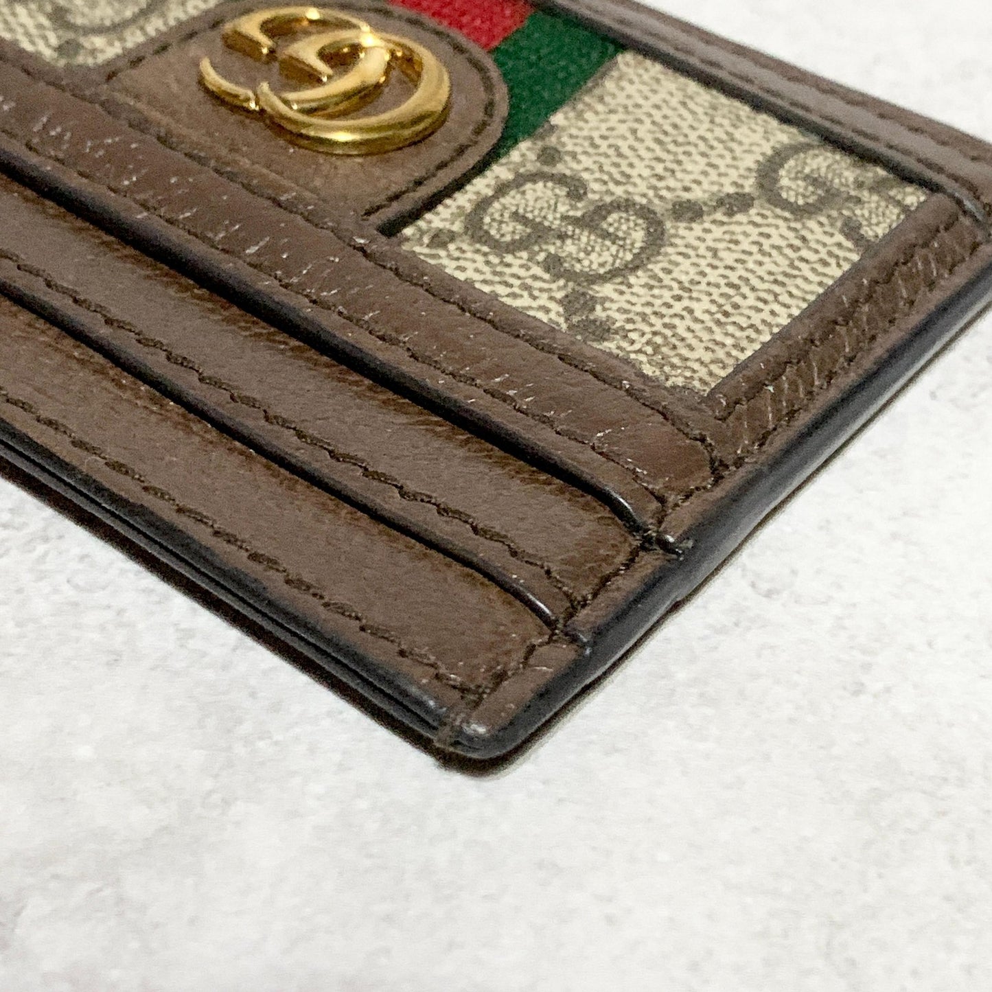 GUCCI Card Holder GG Ophidia Sherry Line Supreme Case Wallet Compact Authentic