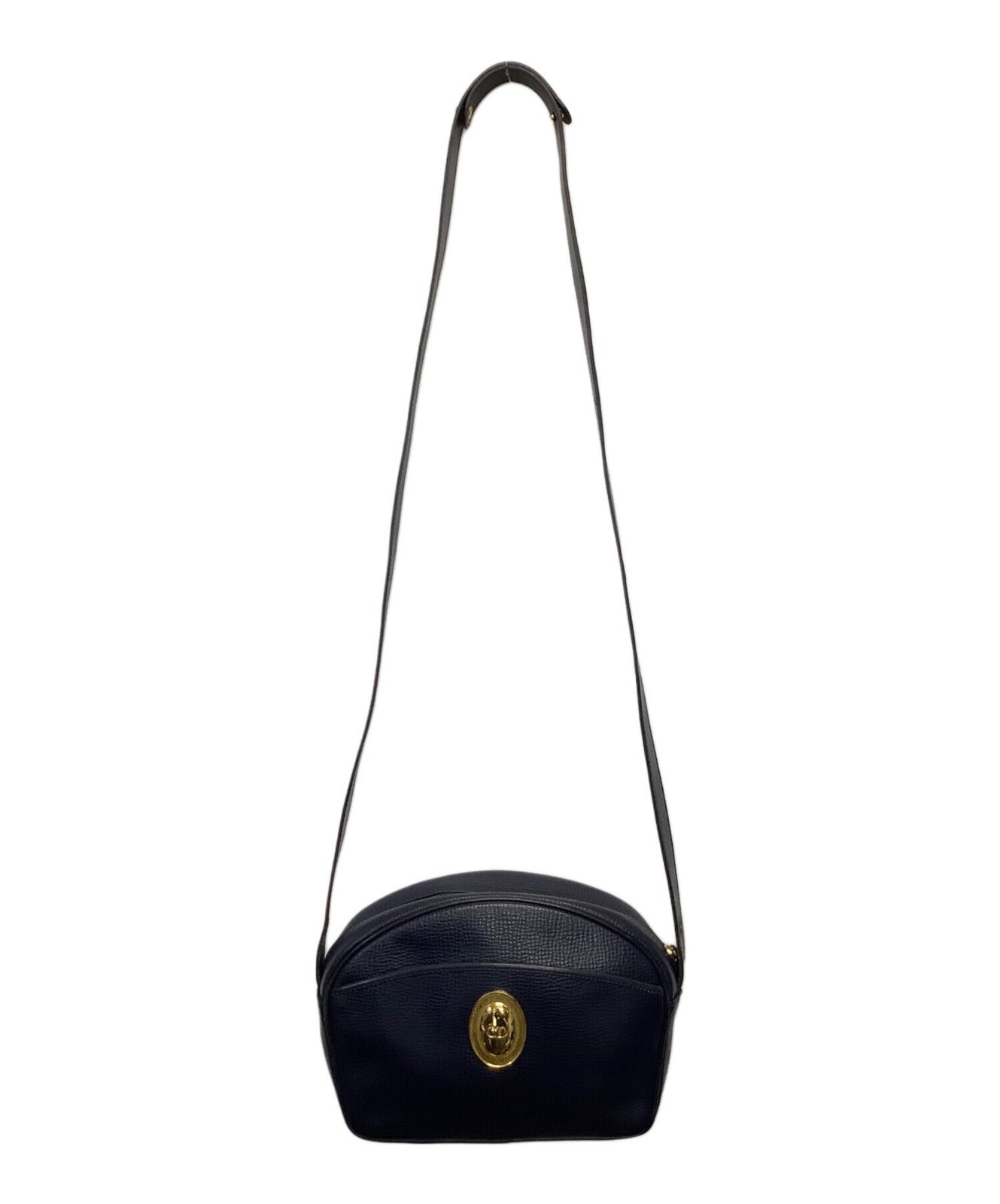 Christian Dior Shoulder Bag Purse CD Navy Authentic