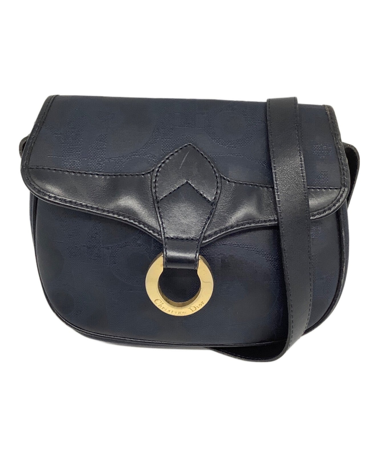 Christian Dior Shoulder Bag Purse Navy Authentic