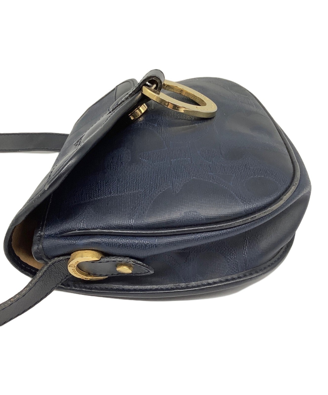 Christian Dior Shoulder Bag Purse Navy Authentic