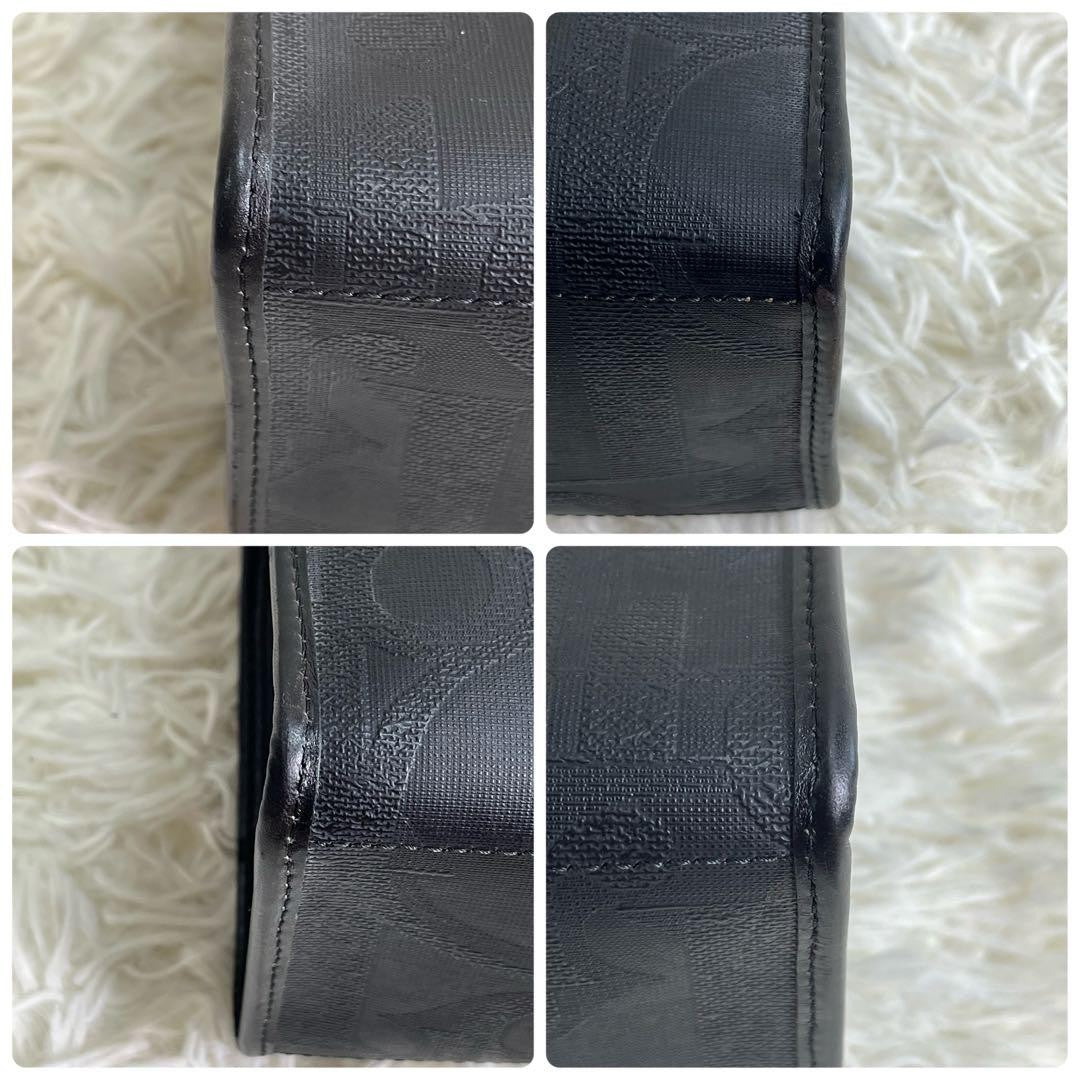 Christian Dior Hand Shoulder Bag Tote Purse 2way Trotter PVC Leather Black Auth