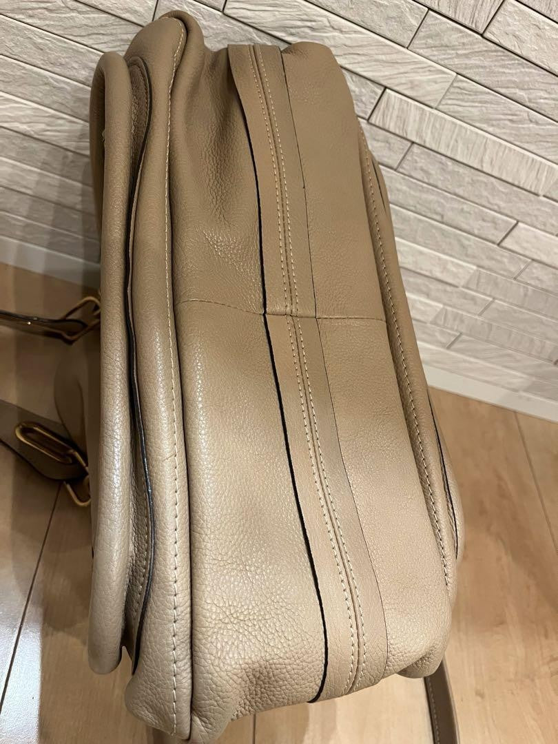Chloe Hand Bag Tote Purse Paraty Leather Beige Authentic