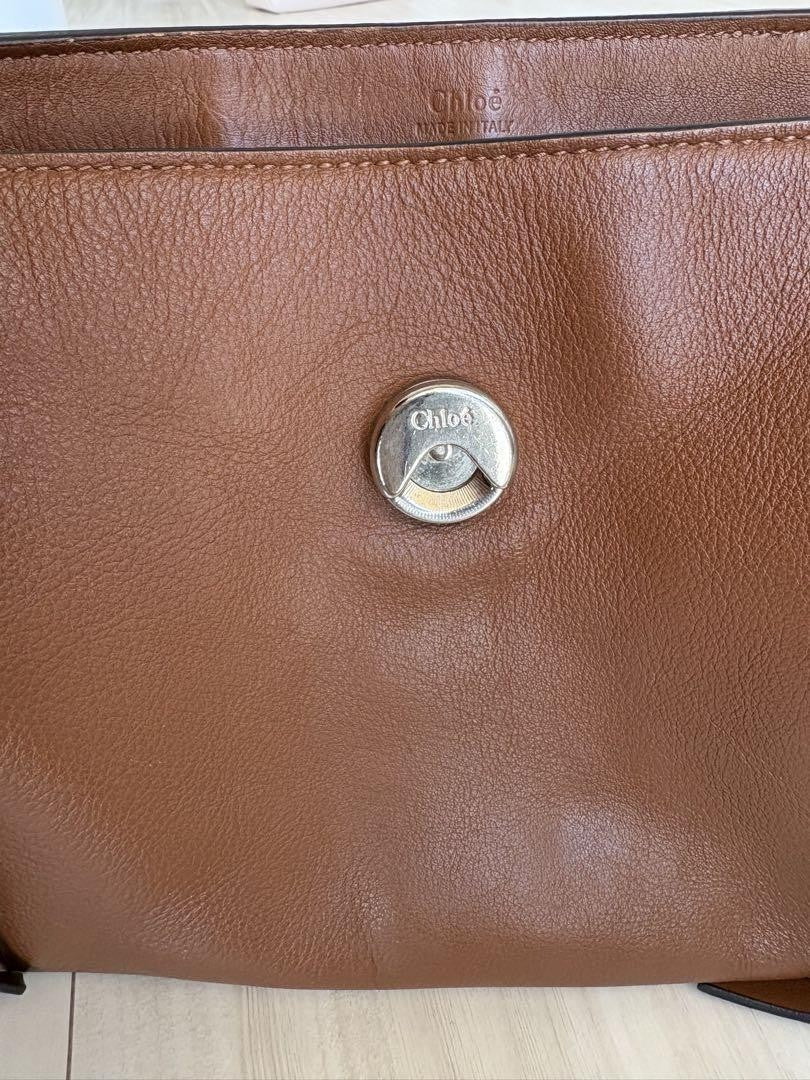 Chloe Hand Shoulder Bag Tote Purse 2way Brown Authentic