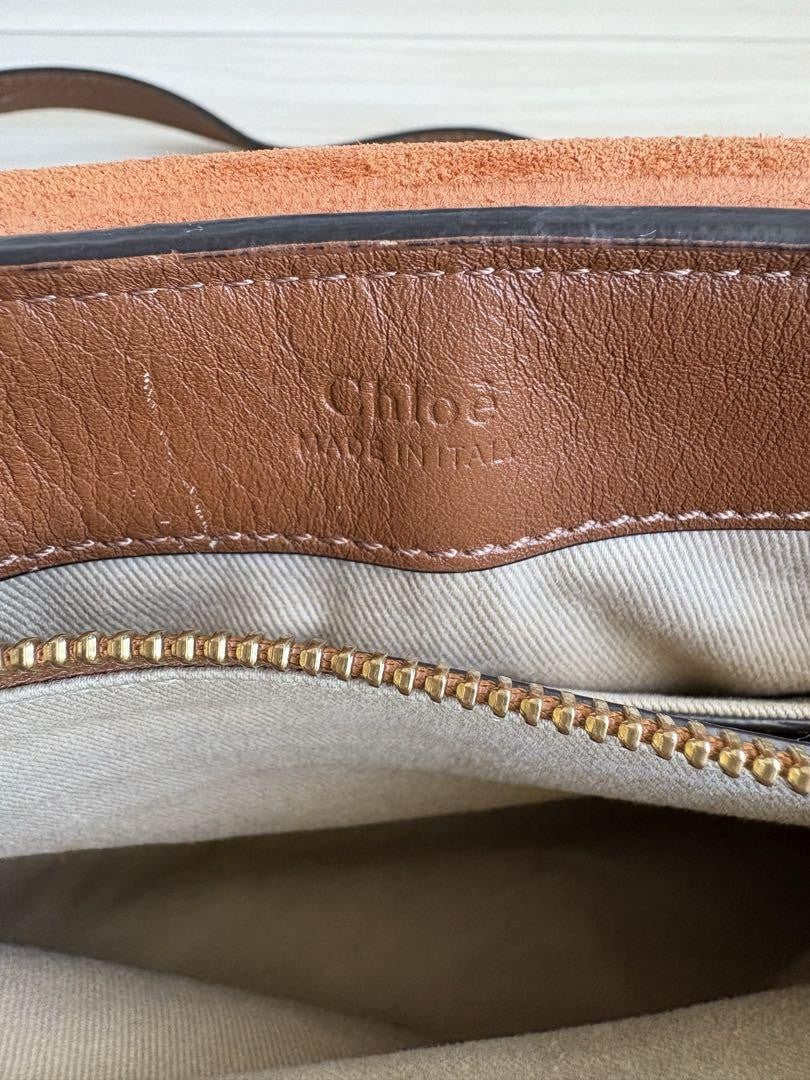 Chloe Hand Shoulder Bag Tote Purse 2way Brown Authentic