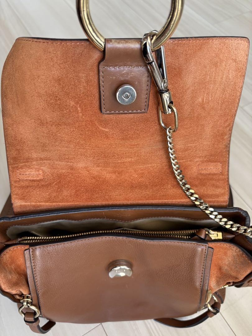 Chloe Hand Shoulder Bag Tote Purse 2way Brown Authentic