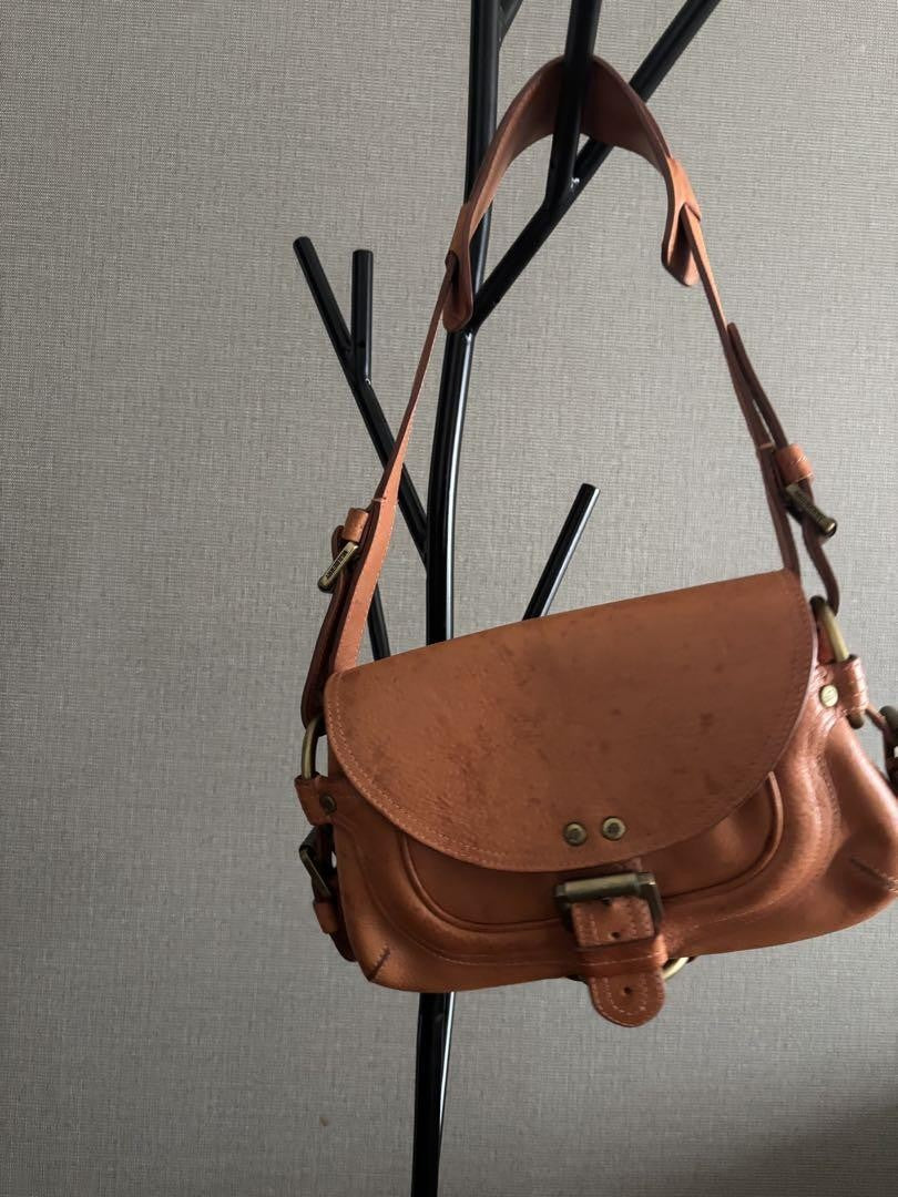 MULBERRY Shoulder Bag Purse Leather Light Brown Authentic
