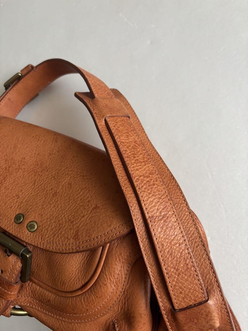 MULBERRY Shoulder Bag Purse Leather Light Brown Authentic