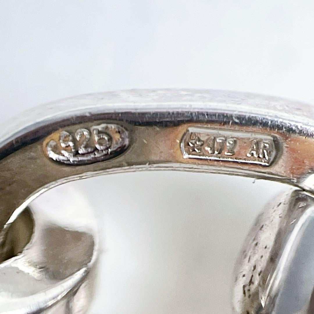 GUCCI Bracelet Bangle Circle Logo Plate Chain Silver 925 Unisex Accessory Auth