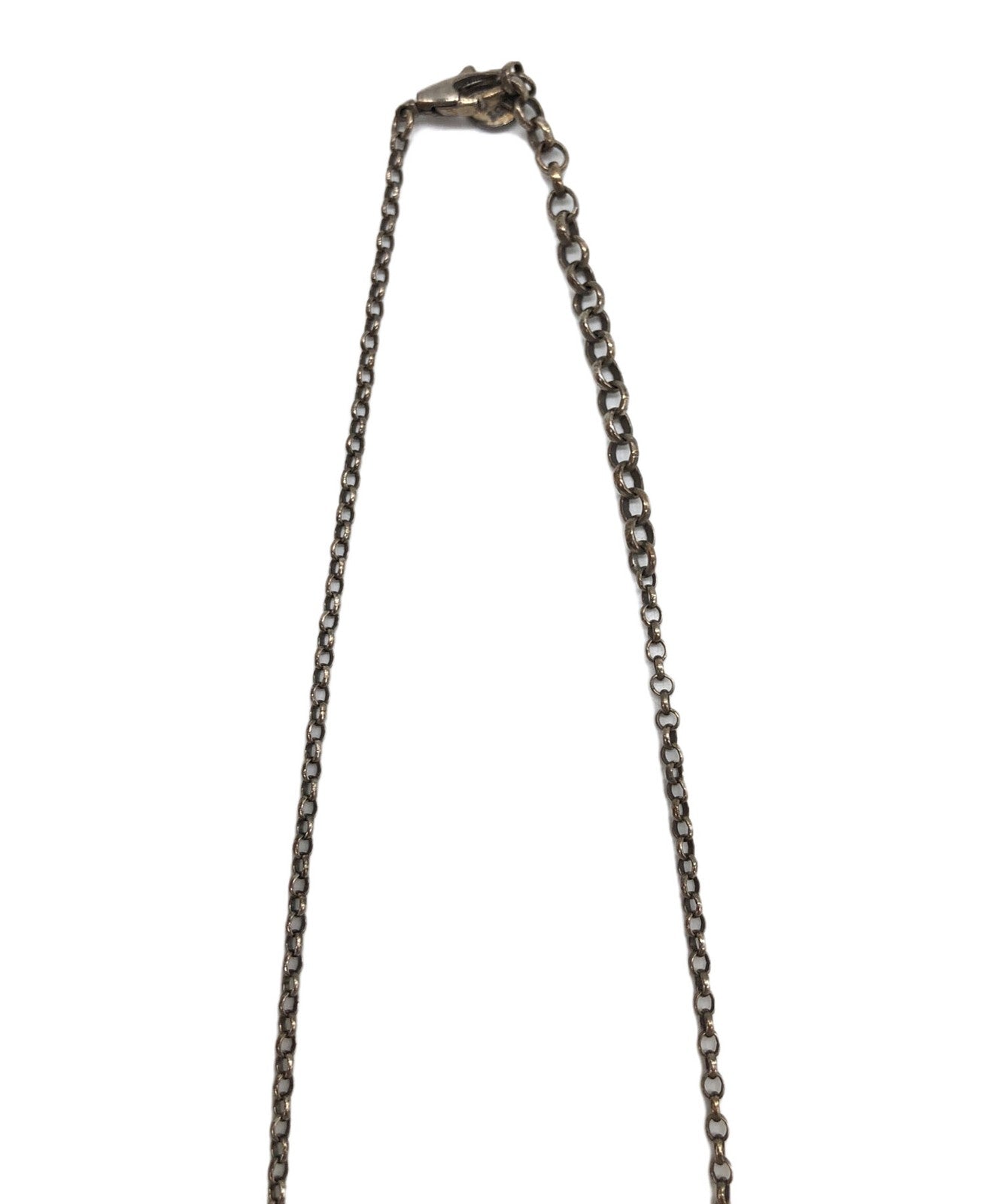 GUCCI Necklace Pendant Interlocking Silver Women Accessory Authentic