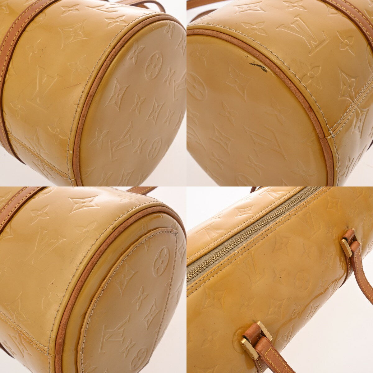 Louis Vuitton Hand Bag Tote Purse Monogram Beige Authentic