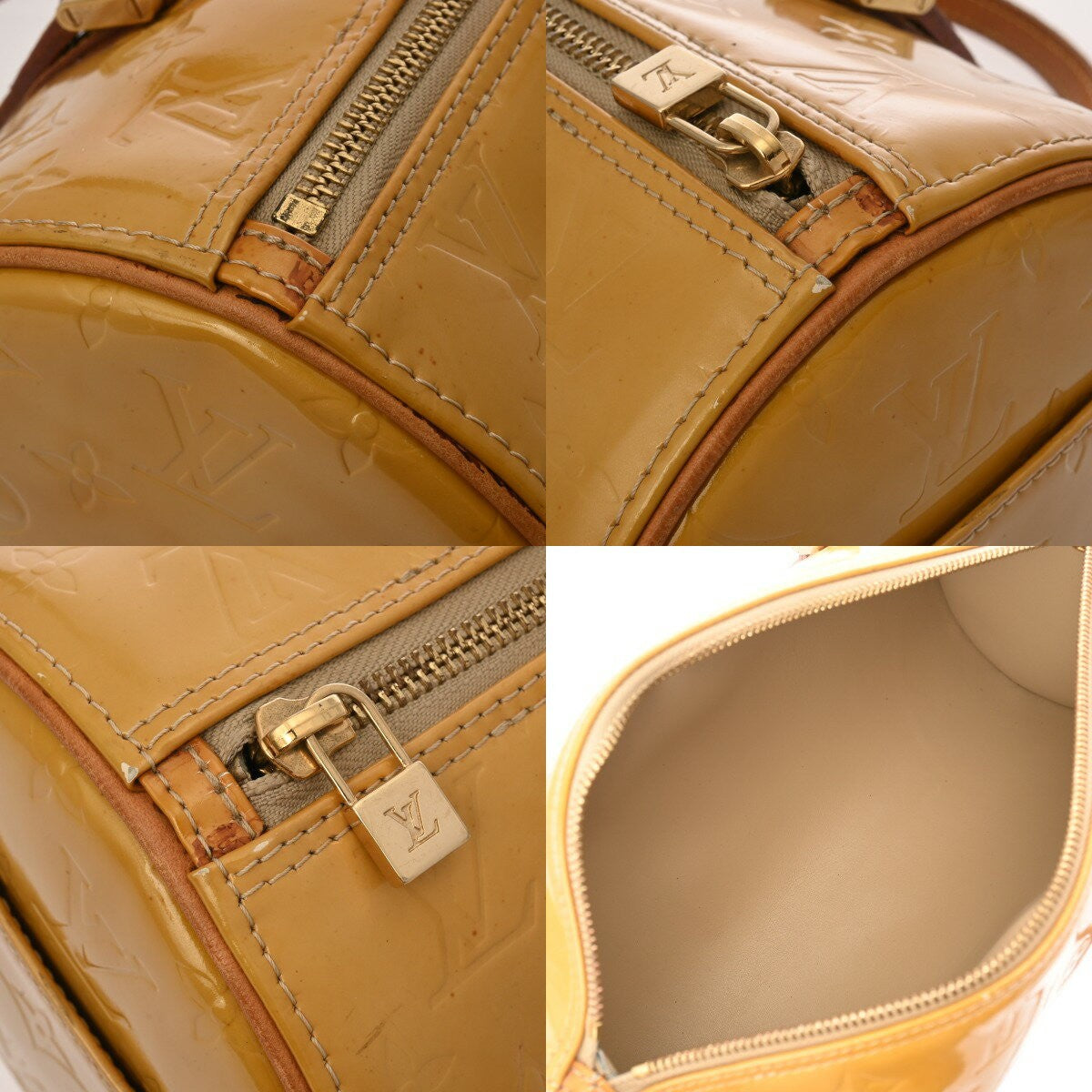 Louis Vuitton Hand Bag Tote Purse Monogram Beige Authentic