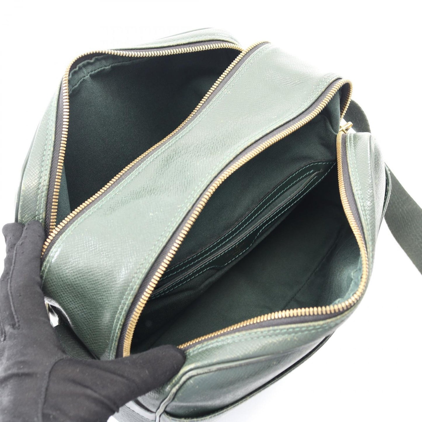 Louis Vuitton Shoulder Bag Purse M30154 Leather Green Authentic