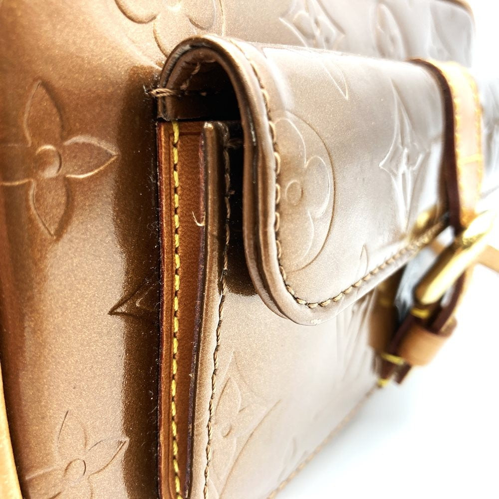 Louis Vuitton Shoulder Bag Purse Christy MM Vernis Gold Authentic