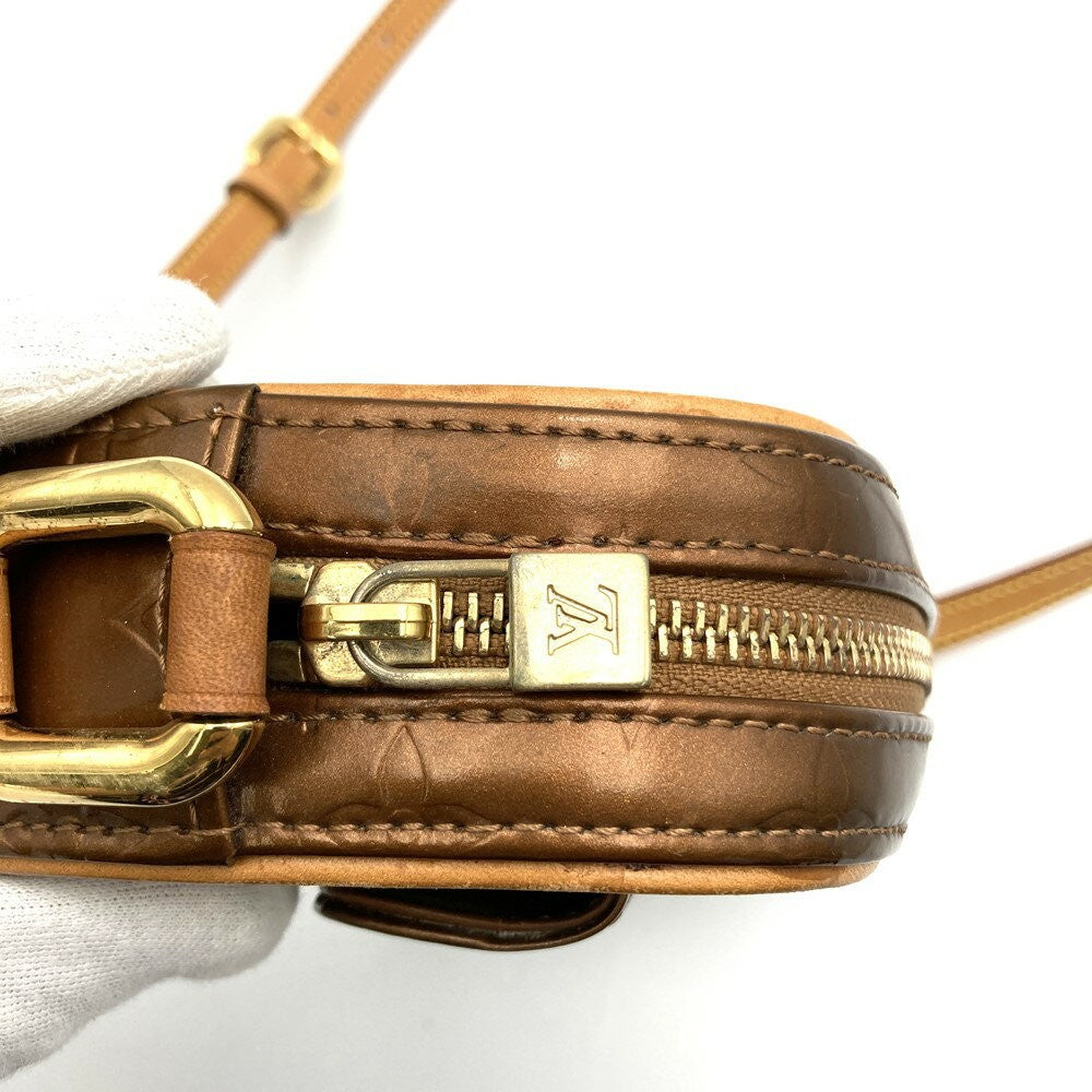 Louis Vuitton Shoulder Bag Purse Christy MM Vernis Gold Authentic
