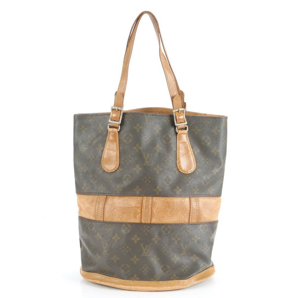 Louis Vuitton Hand Bag Tote Purse Monogram M42236 Leather Coated Canvas Brown