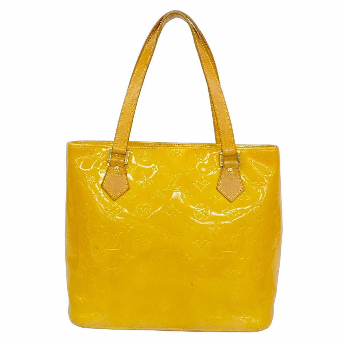 Louis Vuitton Hand Bag Tote Purse Vernis M91004 Beige Authentic