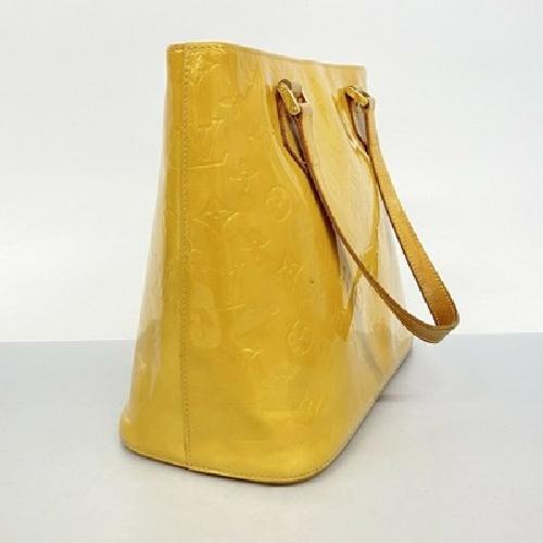 Louis Vuitton Hand Bag Tote Purse Vernis M91004 Beige Authentic