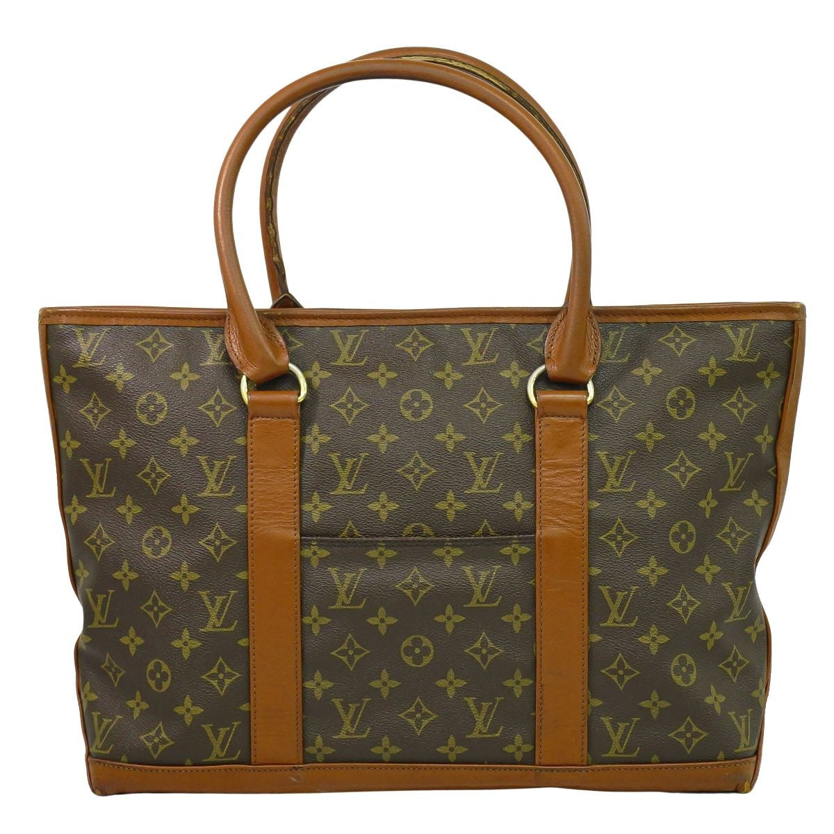 Louis Vuitton Hand Bag Tote Purse Monogram M42425 Brown Authentic