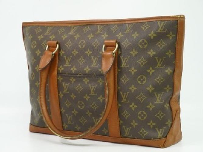 Louis Vuitton Hand Bag Tote Purse Monogram M42425 Brown Authentic