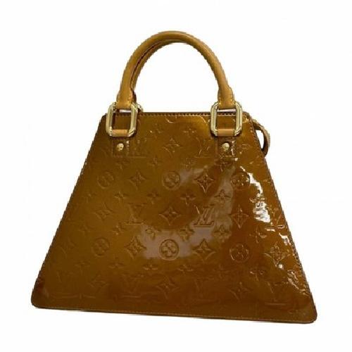 Louis Vuitton Hand Bag Tote Purse Vernis M91113 Bronze Authentic