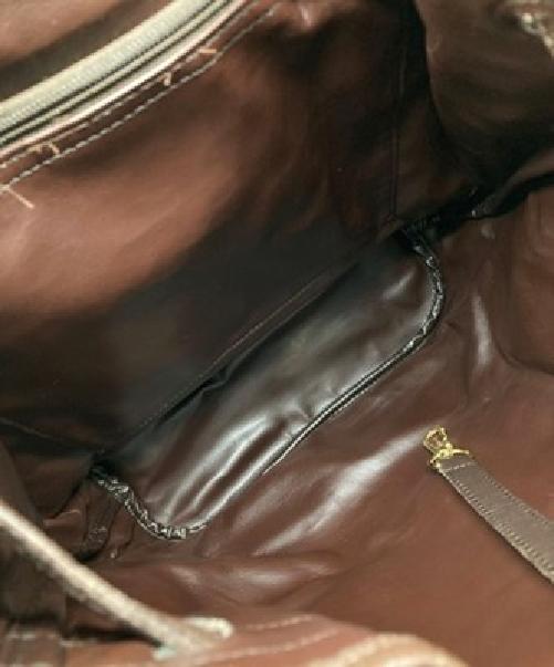 Longchamp Backpack Leather Brown Authentic