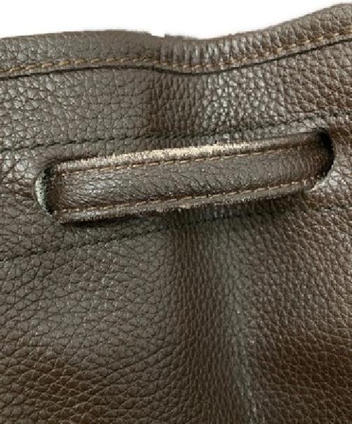 Longchamp Backpack Leather Brown Authentic
