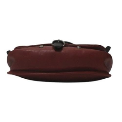 Longchamp Shoulder Bag Purse Leather Red Black Authentic