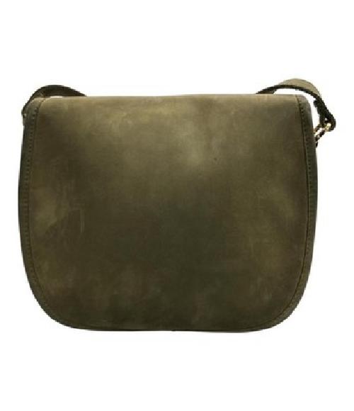 Longchamp Shoulder Bag Purse Khaki Authentic