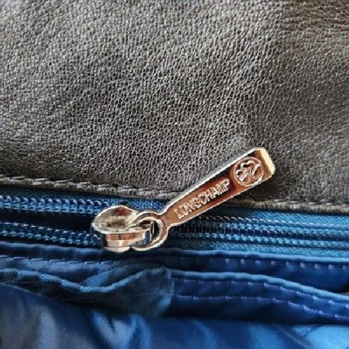 Longchamp Shoulder Bag Purse Chain Leather Authentic