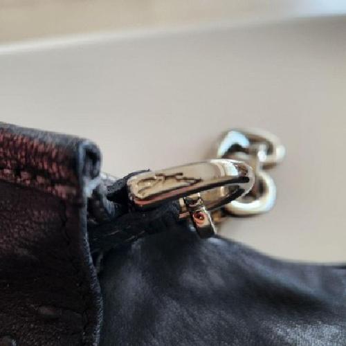 Longchamp Shoulder Bag Purse Chain Leather Authentic