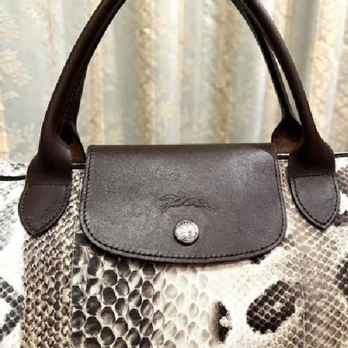 Longchamp Hand Bag Tote Purse Le Pliage Leather Authentic