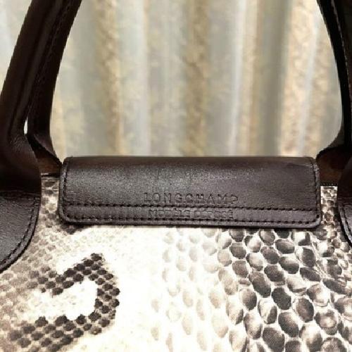 Longchamp Hand Bag Tote Purse Le Pliage Leather Authentic